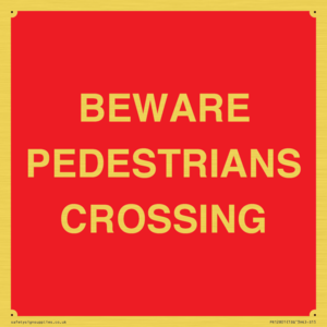 PR12801: BEWARE PEDESTRIANS CROSSING