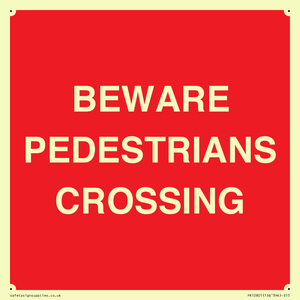 PR12801: BEWARE PEDESTRIANS CROSSING