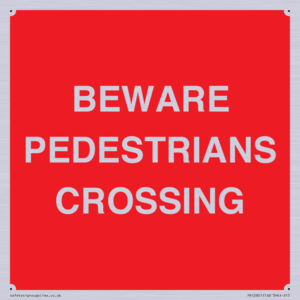 PR12801: BEWARE PEDESTRIANS CROSSING