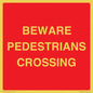 PR12801: BEWARE PEDESTRIANS CROSSING