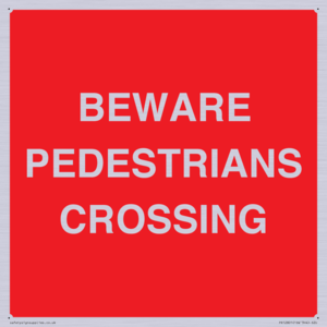 PR12801: BEWARE PEDESTRIANS CROSSING