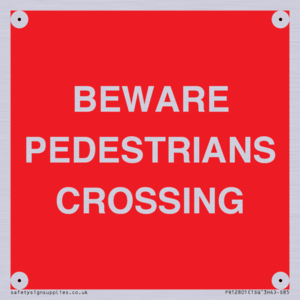 PR12801: BEWARE PEDESTRIANS CROSSING