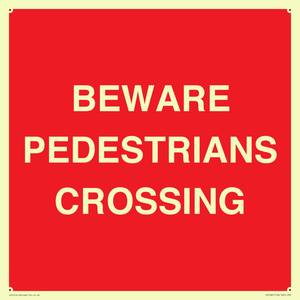 PR12801: BEWARE PEDESTRIANS CROSSING