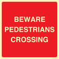 PR12801: BEWARE PEDESTRIANS CROSSING