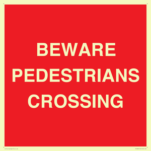 PR12801: BEWARE PEDESTRIANS CROSSING