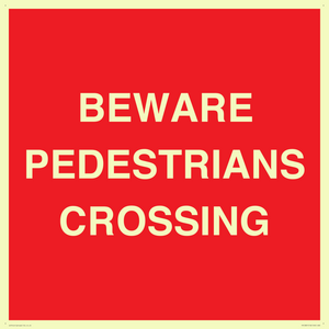 PR12801: BEWARE PEDESTRIANS CROSSING