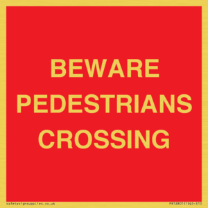 PR12801: BEWARE PEDESTRIANS CROSSING