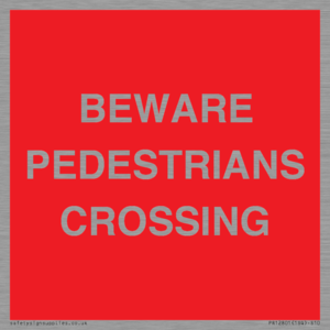 PR12801: BEWARE PEDESTRIANS CROSSING