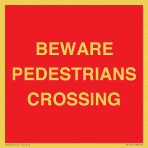 PR12801: BEWARE PEDESTRIANS CROSSING