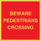 PR12801: BEWARE PEDESTRIANS CROSSING