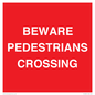 PR12801: BEWARE PEDESTRIANS CROSSING