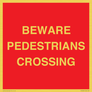 PR12801: BEWARE PEDESTRIANS CROSSING