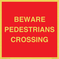 PR12801: BEWARE PEDESTRIANS CROSSING