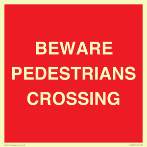 PR12801: BEWARE PEDESTRIANS CROSSING