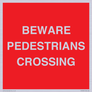 PR12801: BEWARE PEDESTRIANS CROSSING