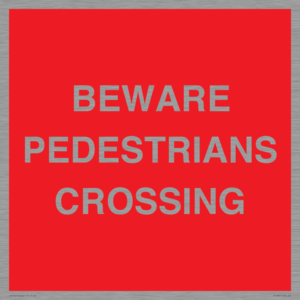 PR12801: BEWARE PEDESTRIANS CROSSING