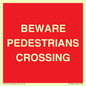 PR12801: BEWARE PEDESTRIANS CROSSING