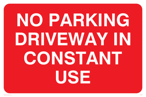 PR1408: No parking driveway in constant use