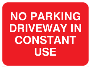 PR1408: No parking driveway in constant use