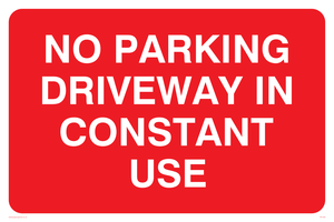 PR1408: No parking driveway in constant use