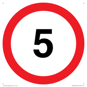 PR14081: 5mph or 5kph road speed sign