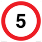 PR14081: 5mph or 5kph road speed sign