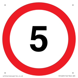PR14081: 5mph or 5kph road speed sign
