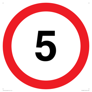 PR14081: 5mph or 5kph road speed sign