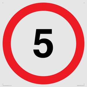 PR14081: 5mph or 5kph road speed sign