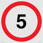 PR14081: 5mph or 5kph road speed sign