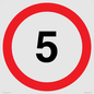 PR14081: 5mph or 5kph road speed sign