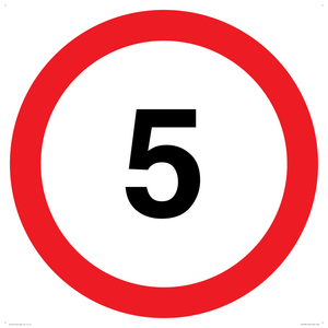 PR14081: 5mph or 5kph road speed sign