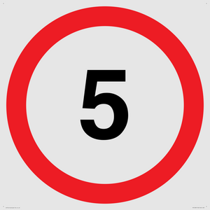 PR14081: 5mph or 5kph road speed sign