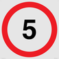 PR14081: 5mph or 5kph road speed sign