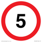 PR14081: 5mph or 5kph road speed sign