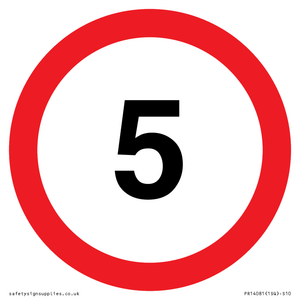 PR14081: 5mph or 5kph road speed sign
