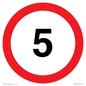 PR14081: 5mph or 5kph road speed sign
