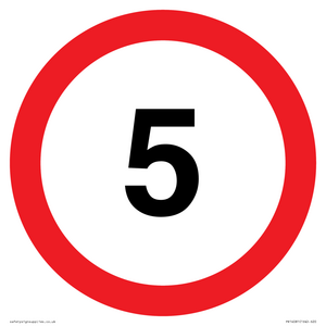 PR14081: 5mph or 5kph road speed sign