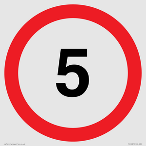 PR14081: 5mph or 5kph road speed sign