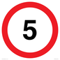 PR14081: 5mph or 5kph road speed sign