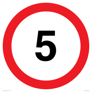 PR14081: 5mph or 5kph road speed sign