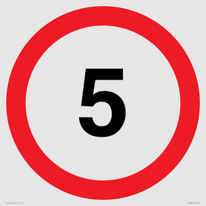 PR14081: 5mph or 5kph road speed sign