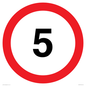 PR14081: 5mph or 5kph road speed sign