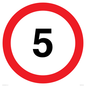 PR14081: 5mph or 5kph road speed sign