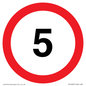 PR14081: 5mph or 5kph road speed sign