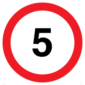 PR14081: 5mph or 5kph road speed sign