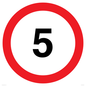 PR14081: 5mph or 5kph road speed sign