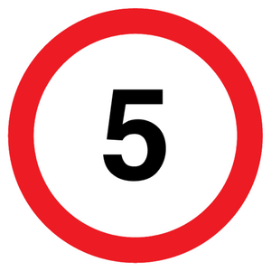 PR14081: 5mph or 5kph road speed sign