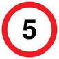 PR14081: 5mph or 5kph road speed sign