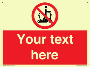 PR15297: Custom no e-scooter sign